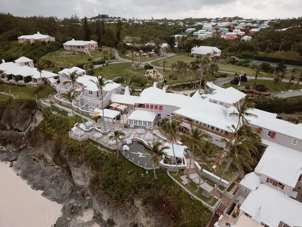 The whole estate seen from the air